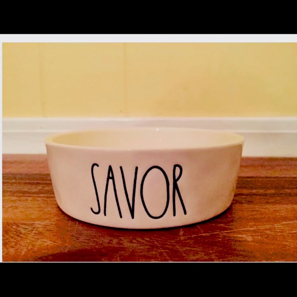 Rae Dunn Ceramic Cat or Dog Bowl